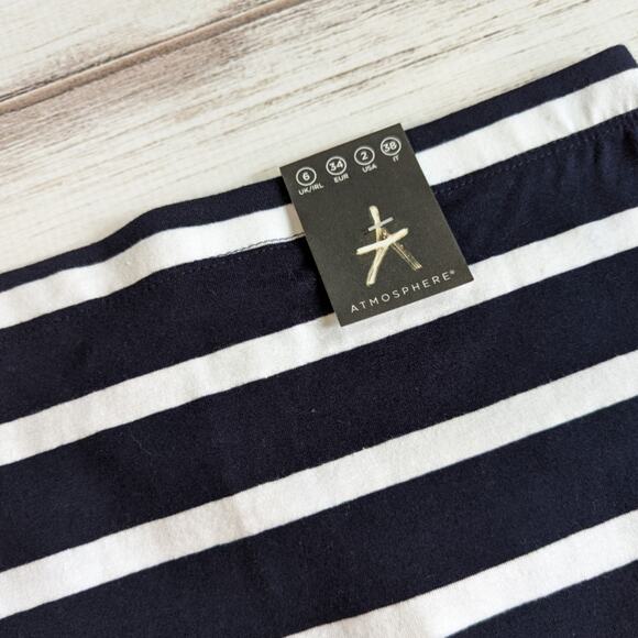 Atmosphere Stripe Pencil Skirt sz 2 New with tags - Picture 2 of 7